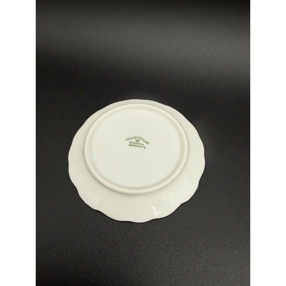 Johann Haviland Blue Garland Fine Porcelain Germany  3.5" Butter Pat Plate EUC - Picture 4 of 5